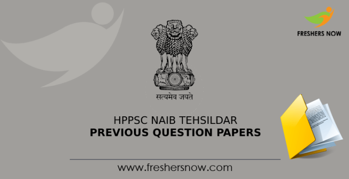 HPPSC Naib Tehsildar Previous Question Papers