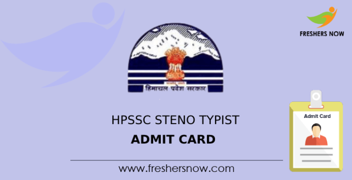 HPSSC Steno Typist Admit Card