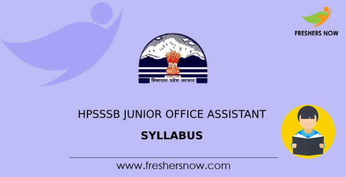 HPSSSB Junior Office Assistant Syllabus