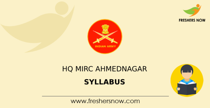 HQ MIRC Ahmednagar Syllabus