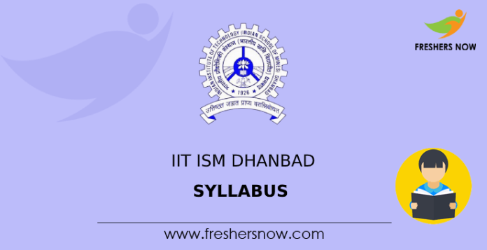 IIT ISM Dhanbad Syllabus