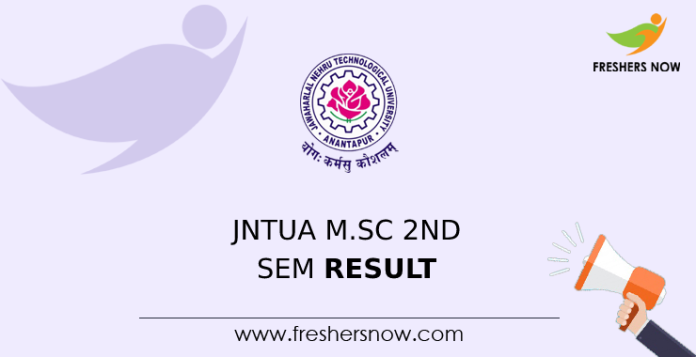 JNTUA M.Sc 2nd Sem Result