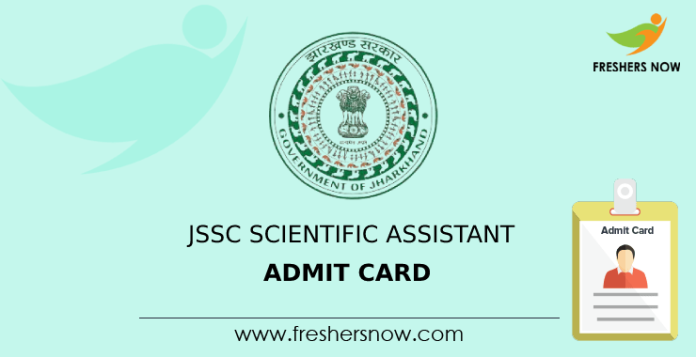 JSSC Scientific Assistant Admit Card
