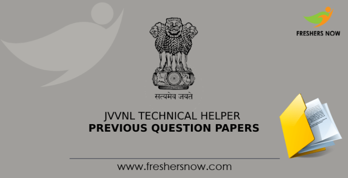 JVVNL Technical Helper Previous Question Papers