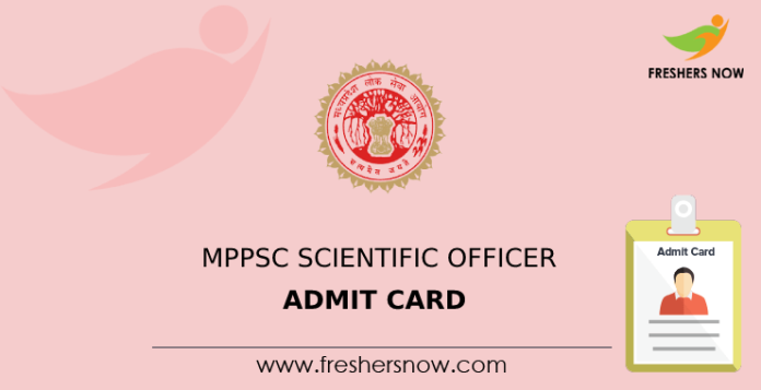 MPPSC Scientific Officer Admit Card