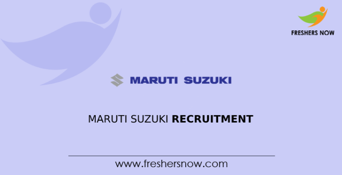 Maruti Suzuki Recruitment