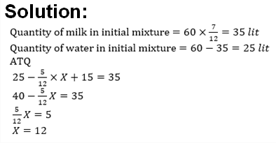 Mixtures and Alligations 4th Question Explanation