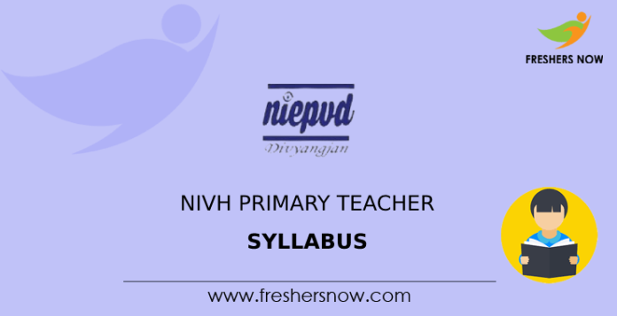 NIVH Primary Teacher Syllabus