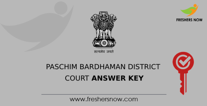 Paschim Bardhaman District Court Answer Key