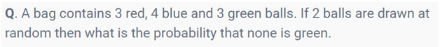 Probability 1st Question