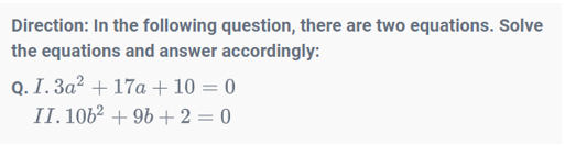 Quadratic Equation 1st Question