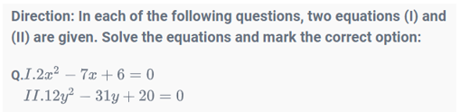 Quadratic Equations 17th Question