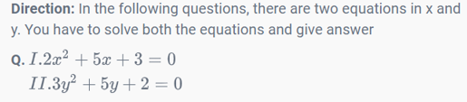 Quadratic Equations 18th Question