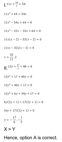 Quadratic Equations 8th Question Explanation