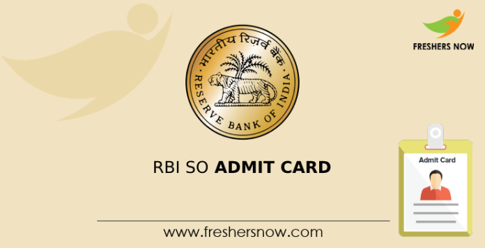 RBI SO Admit Card