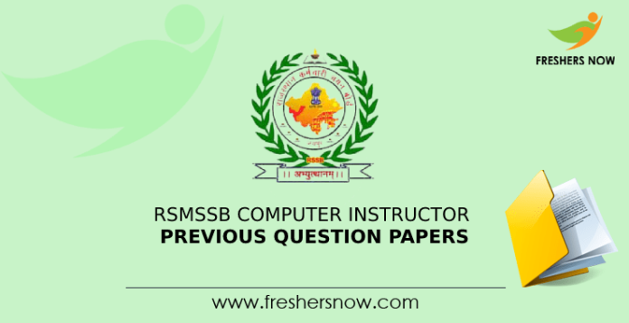 RSMSSB Computer Instructor Previous Question Papers