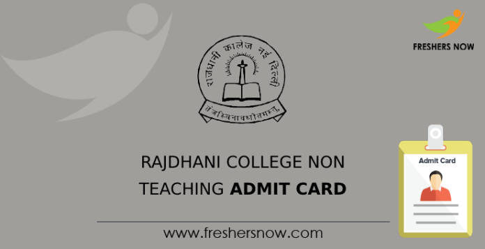 Rajdhani College Non Teaching Admit Card