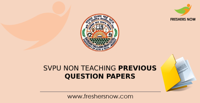SVPU Non Teaching Previous Question Papers