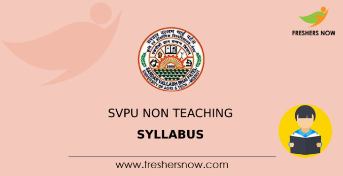 SVPU Non Teaching Syllabus