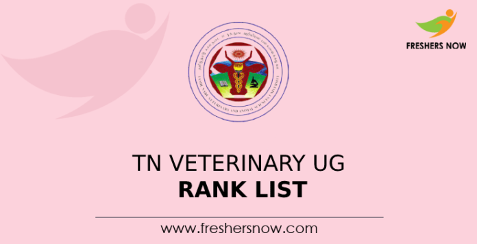 TN Veterinary UG Rank List