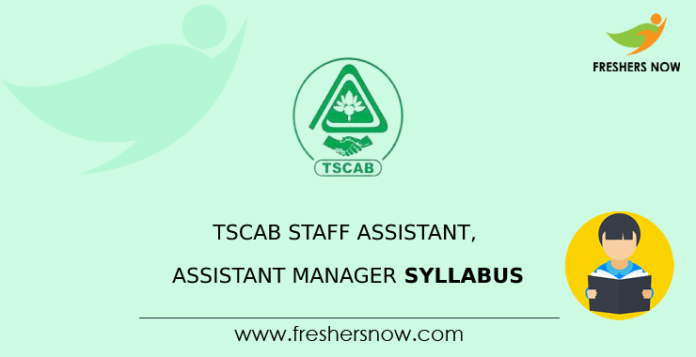 TSCAB Staff Assistant, Assistant Manager Syllabus