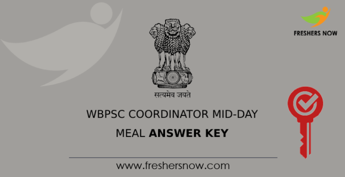 WBPSC Coordinator Mid-Day Meal Answer Key