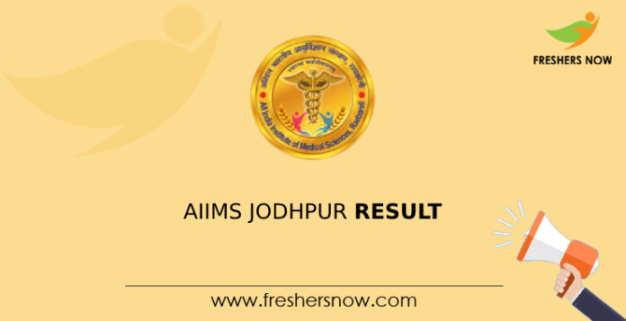 AIIMS Jodhpur Steno, Personal Asst, Private Secretary Result