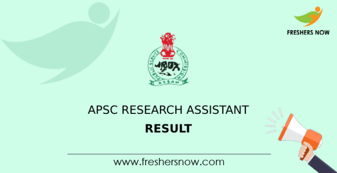 APSC Research Assistant Result