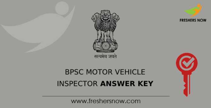 BPSC Motor Vehicle Inspector Answer Key
