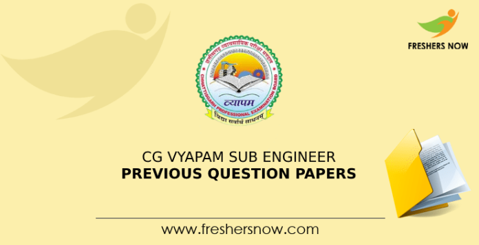 CG Vyapam Sub Engineer Previous Question Papers