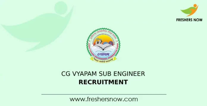 CG Vyapam Sub Engineer Recruitment