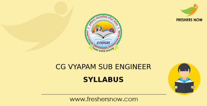 CG Vyapam Sub Engineer Syllabus