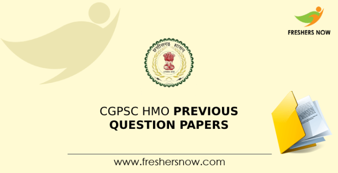 CGPSC HMO Previous Question Papers