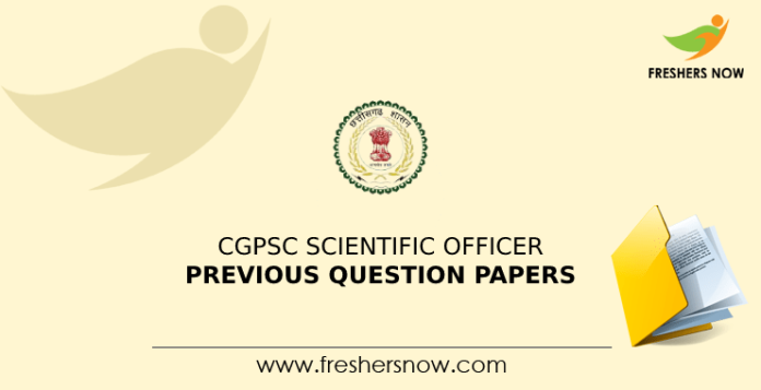 CGPSC Scientific Officer Previous Question Papers