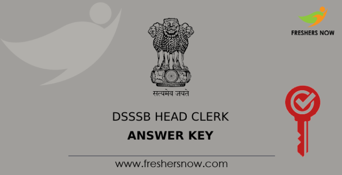 DSSSB Head Clerk Answer Key