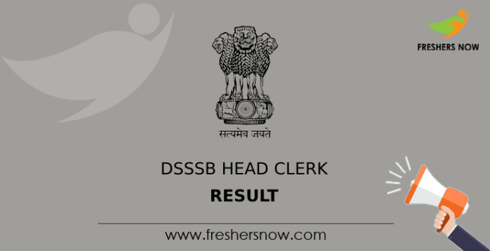 DSSSB Head Clerk Result