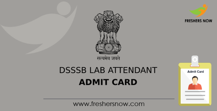 DSSSB Lab Attendant Admit Card