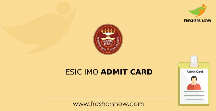 ESIC IMO Admit Card