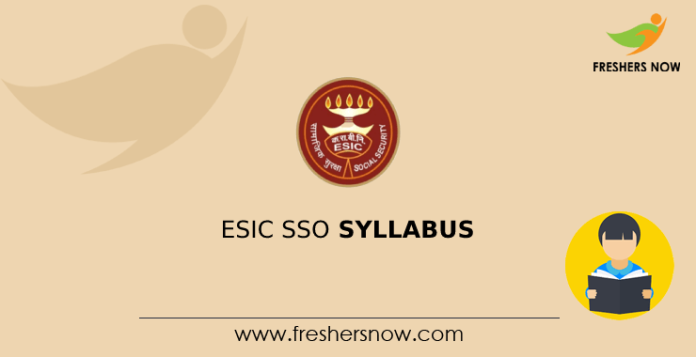 ESIC SSO Syllabus