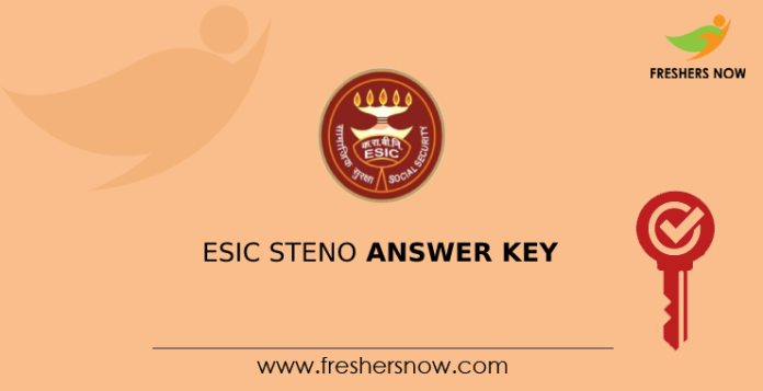 ESIC Steno Answer Key