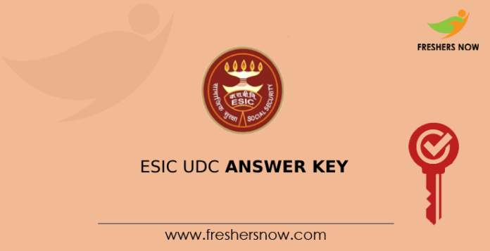 ESIC UDC Answer Key