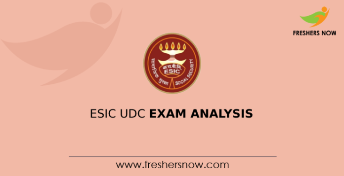 ESIC UDC Exam Analysis