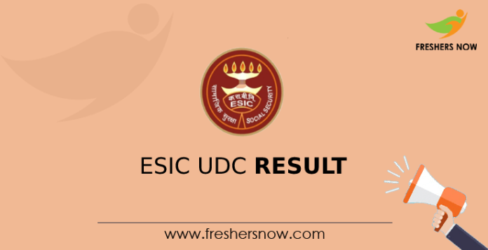 ESIC UDC Result