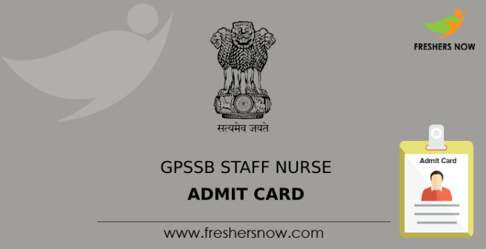 GPSSB Staff Nurse Admit Card