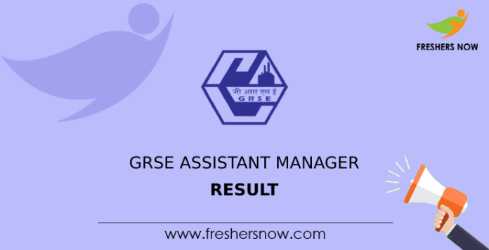GRSE Assistant Manager Result