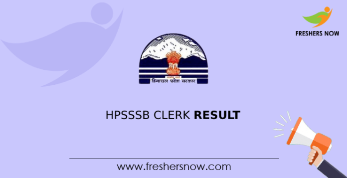 HPSSSB Clerk Result