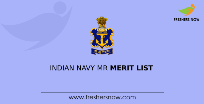 Indian Navy MR Merit List