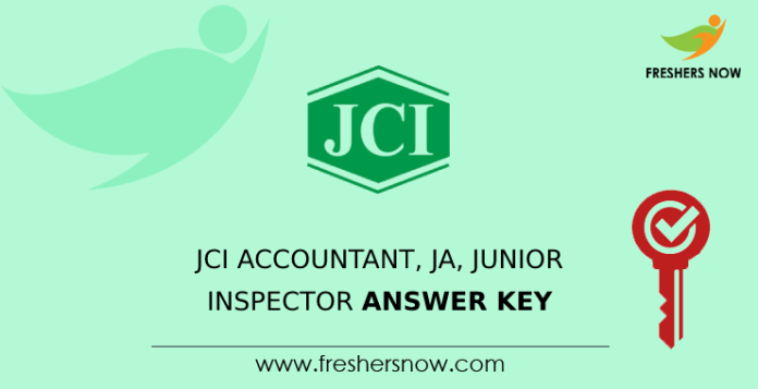 JCI Accountant, JA, Junior Inspector Answer Key