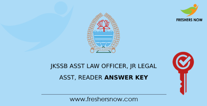 JKSSB Asst Law Officer, Jr Legal Assistant, Reader Answer Key