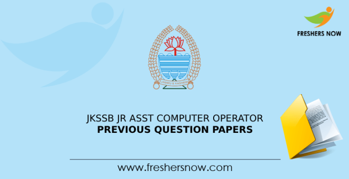 JKSSB Junior Assistant Computer Operator Previous Question Papers